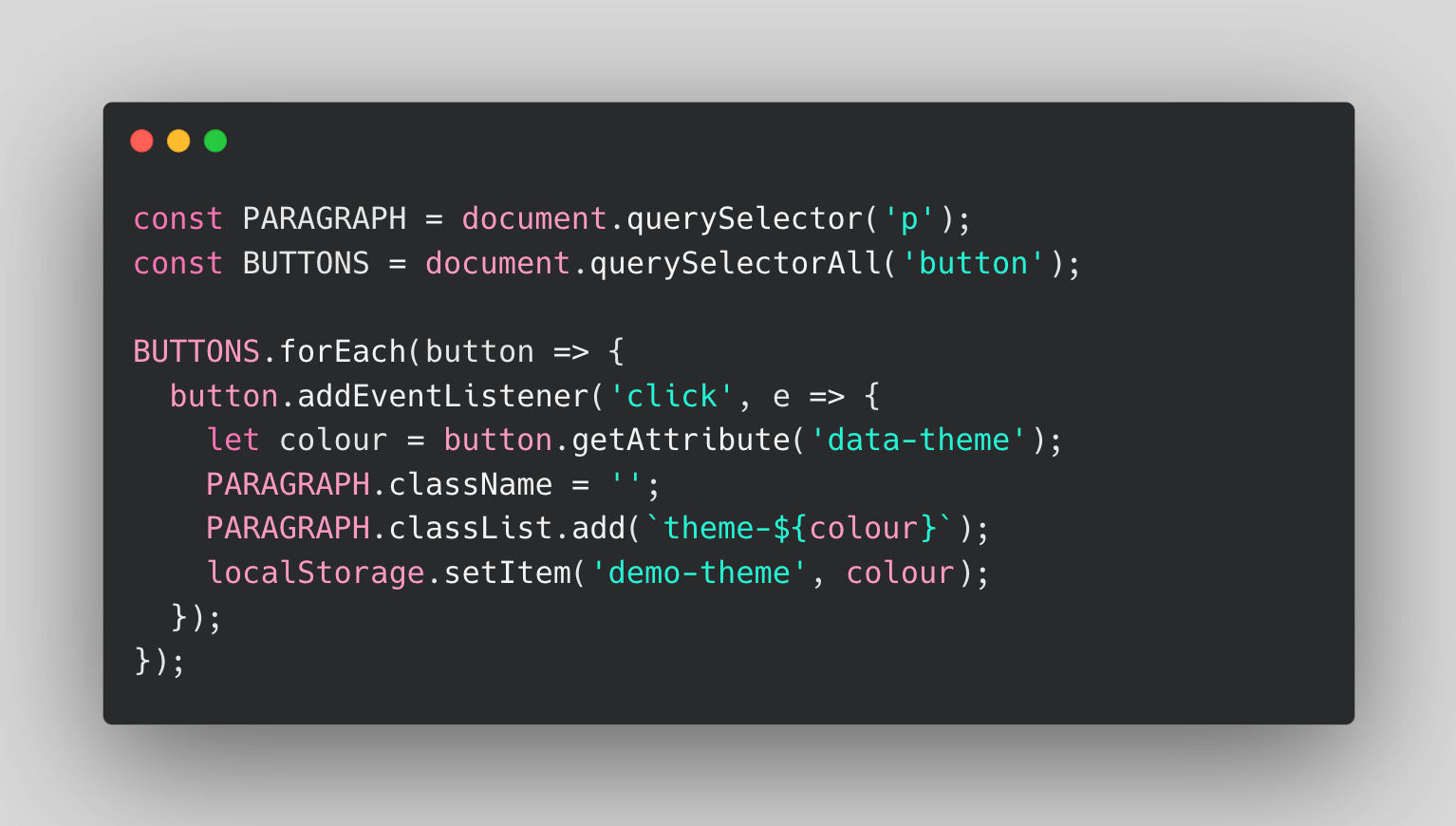 Captura de código JavaScript