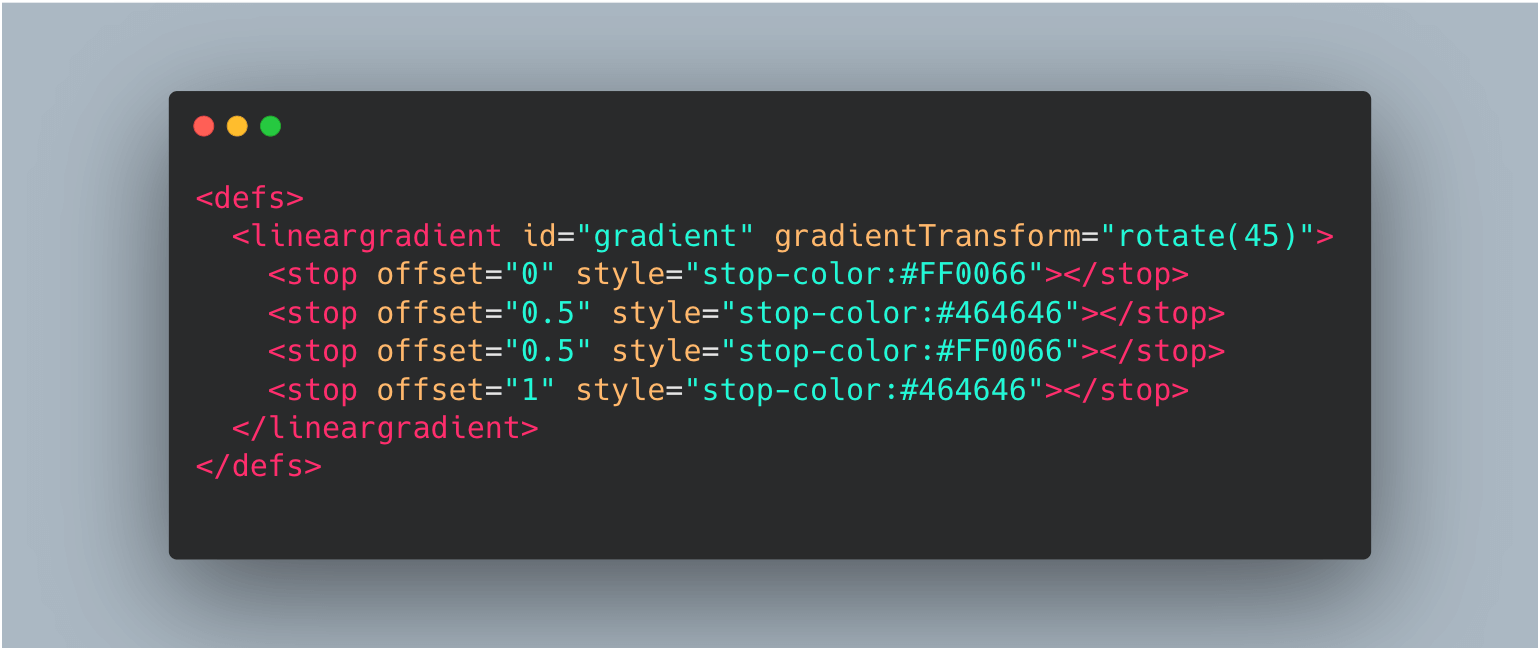 Captura de código de un sprite de svg con degradados
