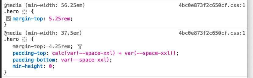 Captura del inspector de herramientas